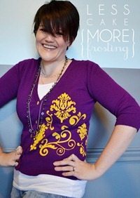 Stenciled Cardigan Tutorial by Less Cake More Frosting[10]