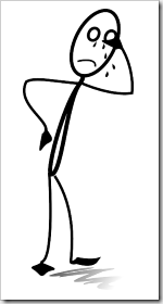 Crying stick figure