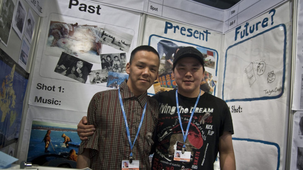 Jordan Konek, 23, and cousin Curtis Konek, 21, from Arviat, Nunavut, are attending the UN climate summit in Durban, South Africa. The young men have spent time documenting the experiences of their community, in particular its elders, in dealing with a changing Arctic climate. Erin Conway-Smith