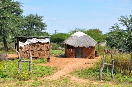 Actual San hut. Actual San hut.