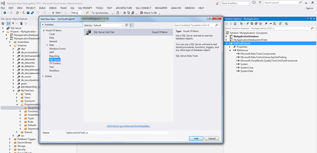 Adding MS-Test Project to solution Adding MS-Test Project to solution