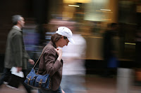 Walking through the mall
