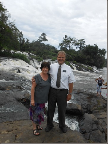 Jan and Dwight at Kribi Falls