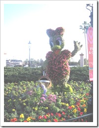 Florida vacation Epcot topiary daisy duck