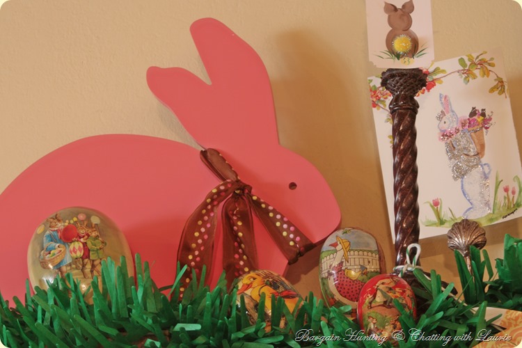 Easter Mantel Decor-Bargain Hunting & Chatting w/Laurie left