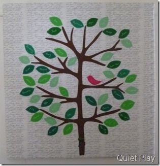 Closeup of Family Tree Quilt