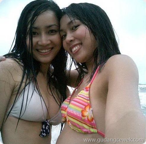 Cewek Berpose di Pantai Dengan Bikini || gudangcewek.com