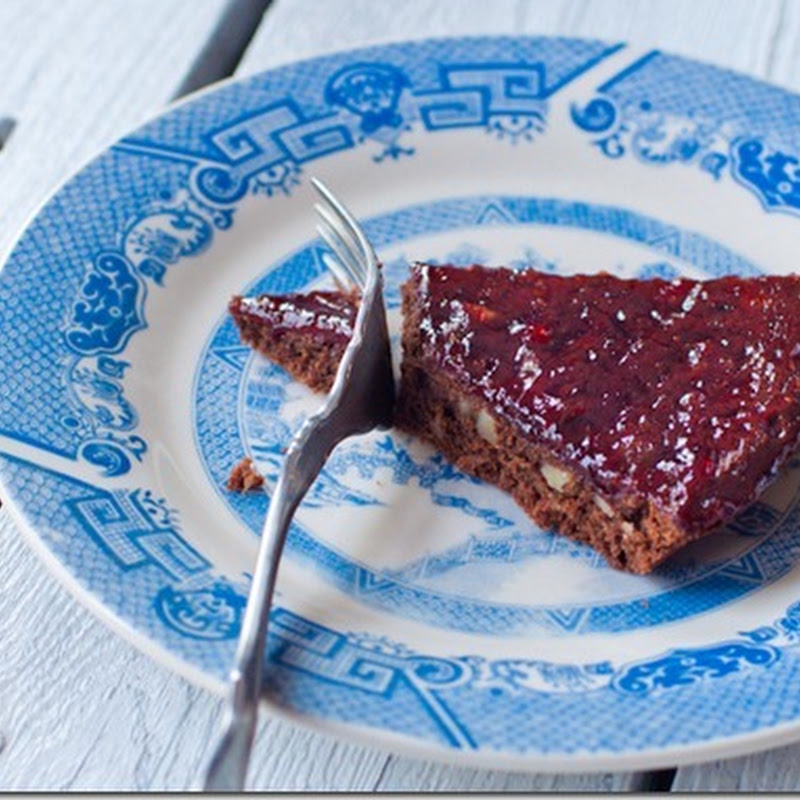 Chocolate-Nut Torte With berry Glaze
