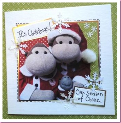 Monkey Christmas Card Monkey Christmas Card