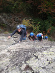 Premi&egrave;re partie verticale de la Via ferrata.