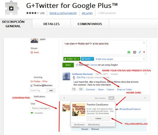 G+Twitter for Google Plus