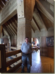 Post and beam structure. Look at the size of the beam!
