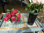Some roses and the frames we used around our escort card display.