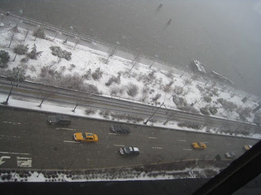Ah, such gorgeous color on a gray day. A view from the space he was working in.