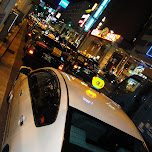 taxi in downtown hiroshima in Hiroshima, Japan 