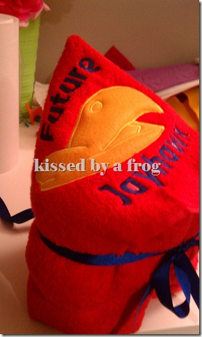 Kansas Jayhawks Hooded Towel By Kissed By a Frog