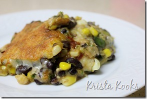 Krista Kooks Gluten Free Tortilla and Black Bean Pie 3