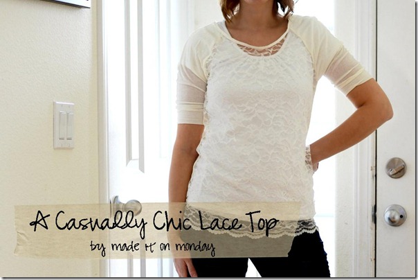 A Casually Chic Lace Top by Made it on Monday