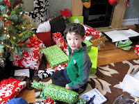 Eidan on Christmas morning