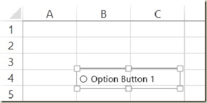 Form Controls in Excel - Create Option Button