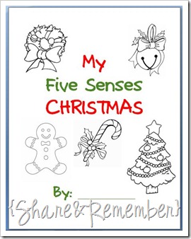 five senses christmas printable booklet