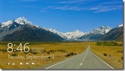 Windows 8 Lock screen