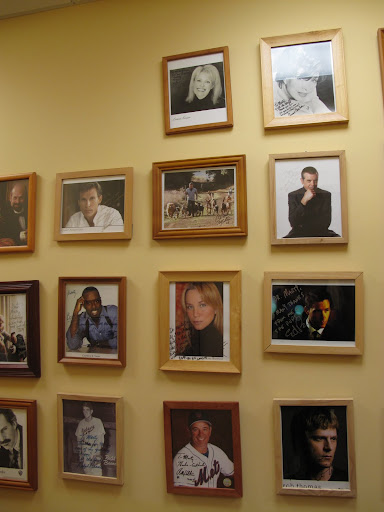 Dr. Marty has a wall of autographed photos of his celebrity pet owners.  Where's Martha's picture?