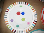 So many good colors on one plate! Well two, actually.
The larger, striped one is by Missoni and it's called 