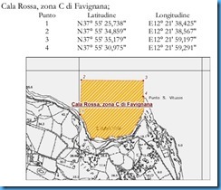 Esempio Ancoraggio Cala Rossa Disciplinare 2013