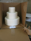 Mark Joseph Cakes covered a three-tier confection in fondant for us (little beads were piped around the base of each layer). Their work is always pure perfection. It smelled so sweet!
