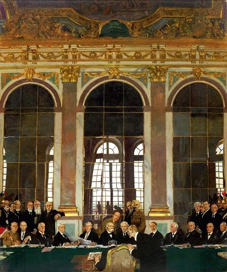 La Firma de la Paz, en el Salón de los Espejos, Versalles, 28 de junio de 1919, por Sir Guillermo Orpen La Firma de la Paz, en el Salón de los Espejos, Versalles, 28 de junio de 1919, por Sir Guillermo Orpen