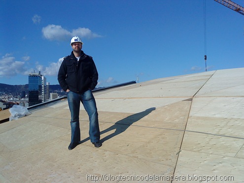 Cúpula de madera laminada y kerto