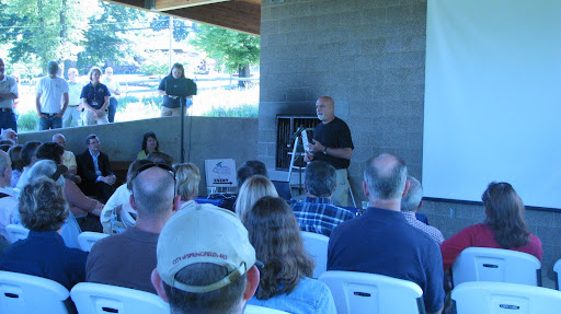 Tim Smith Greene, County Administrator, speaks about the benefits the Education Center will provide. (Photo by: Kenrick Nobles)