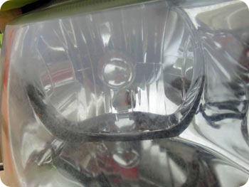 cloudy headlight