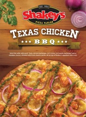 Shakeys Texas Chicken BBQ Pizza