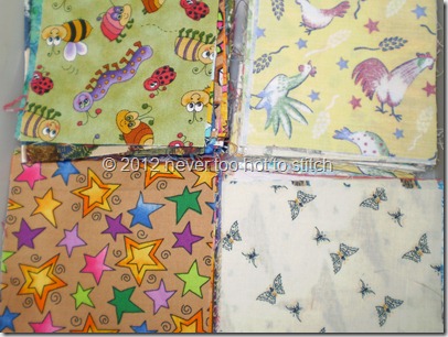 fabrics for I Spy quilt