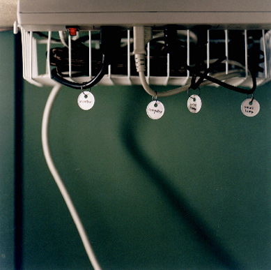 Labeling computer and other electrical cords with small tags is a smart idea.
