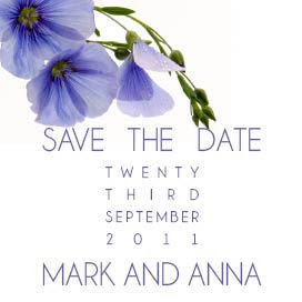 Blue Petal Flower - JPGS 1 Save the Date