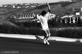 Notice all the vacant land in the background at La Costa as Torger does his nose wheelie