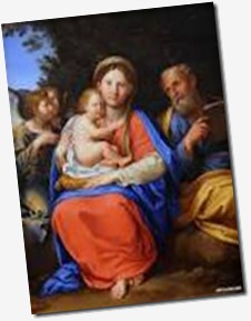 holy family with angels