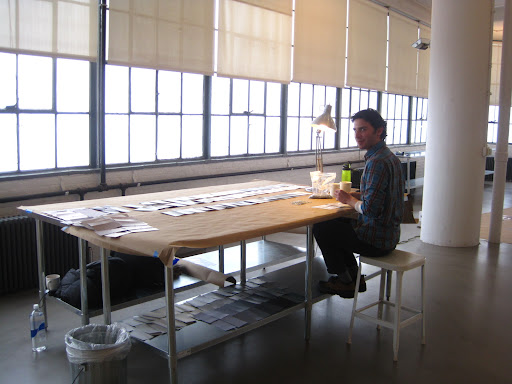 Eric started by laying out all of the chips.