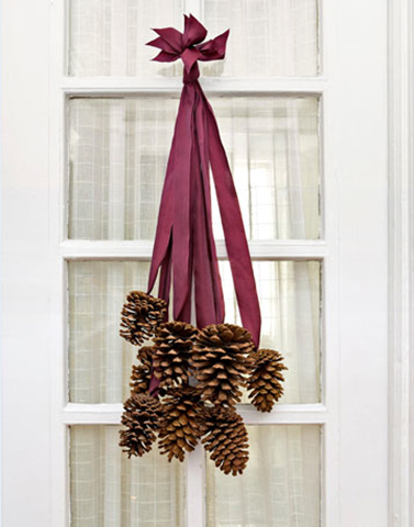 pine cone door decor via sweet paul pine cone door decor via sweet paul