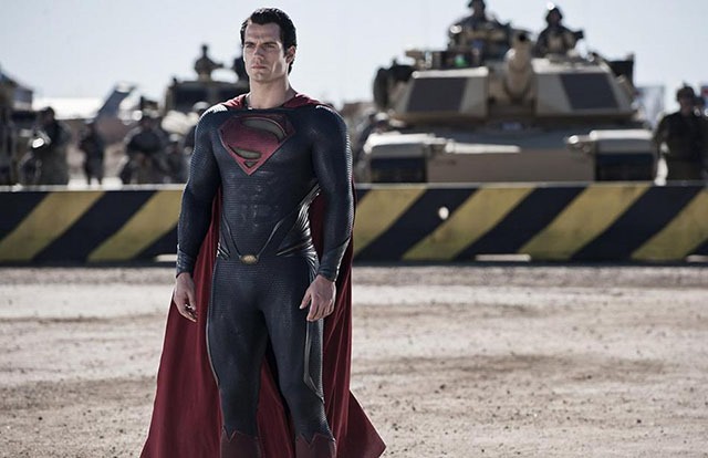 Superman Leads the Army in a New Man of Steel Photo