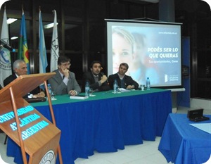 Juez Federal, Alejo Ramos Padilla durante la conferencia en la Universidad Atlántida Argentina