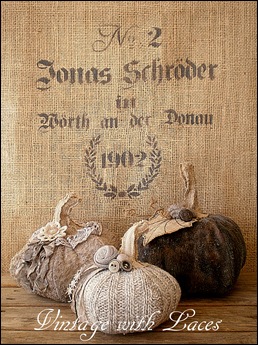 Upcycled Fabric Pumpkins by Vintage with Laces Upcycled Fabric Pumpkins by Vintage with Laces