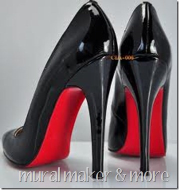 painting red bottom shoes