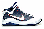 nike lebron 7 ps gr white navy red 1 01 Nike Air Max LeBron VII (7)   White/Navy/Gold Sample Actual Photos