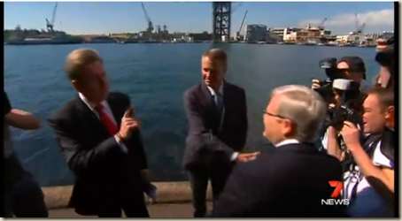 Kevin Rudd and Barry O'Farrell clash on Labor's plans for Garden Island - YouTube
