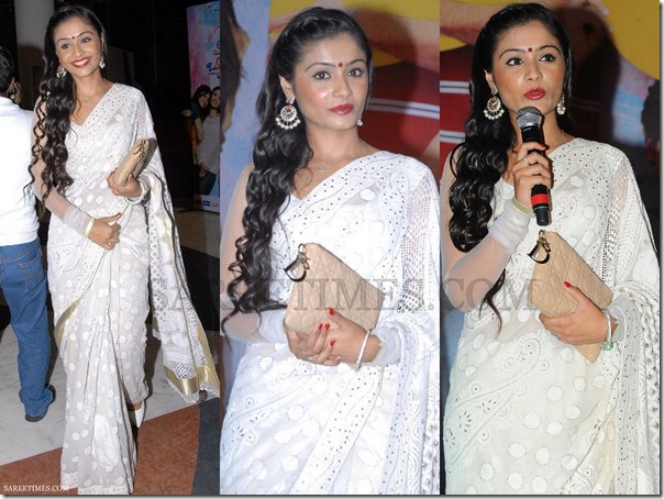 White_Polka_Dots_Saree