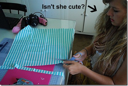 maddy cutting out the fabric maddy cutting out the fabric